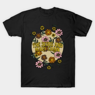 Jesus And Mary Chain Retro Floral 80s 90s Style T-Shirt